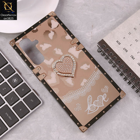 Samsung Galaxy A26 Cover - Design5 - Heart Bling Diamond Glitter Soft TPU Trunk Case With Ring Holder
