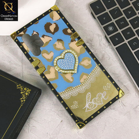 Samsung Galaxy A32 Cover - Design4 - Heart Bling Diamond Glitter Soft TPU Trunk Case With Ring Holder
