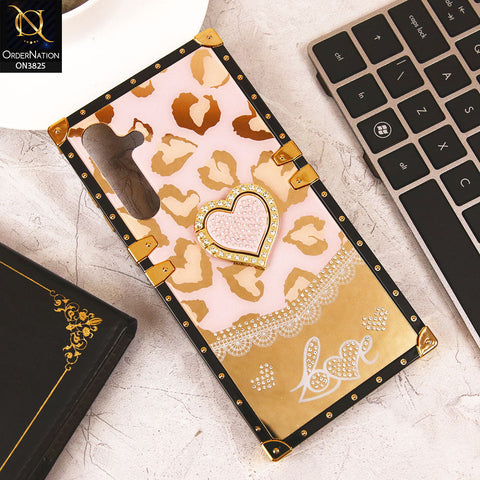 Samsung Galaxy A55 Cover - Design1 - Heart Bling Diamond Glitter Soft TPU Trunk Case With Ring Holder