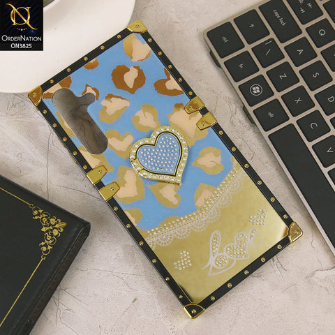 Samsung Galaxy A55 Cover - Design4 - Heart Bling Diamond Glitter Soft TPU Trunk Case With Ring Holder