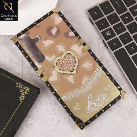 Samsung Galaxy A55 Cover - Design5 - Heart Bling Diamond Glitter Soft TPU Trunk Case With Ring Holder