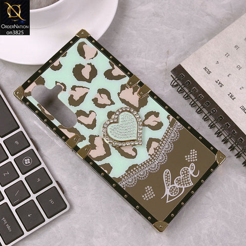 Samsung Galaxy A55 Cover - Design6 - Heart Bling Diamond Glitter Soft TPU Trunk Case With Ring Holder