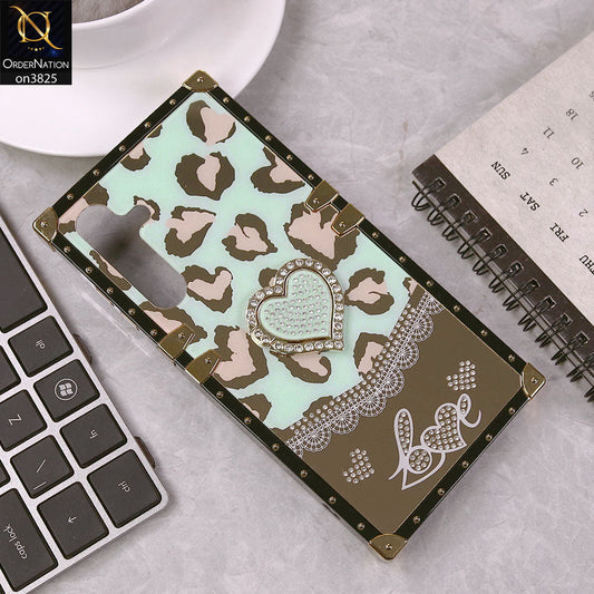 Samsung Galaxy A35 Cover - Design6 - Heart Bling Diamond Glitter Soft TPU Trunk Case With Ring Holder