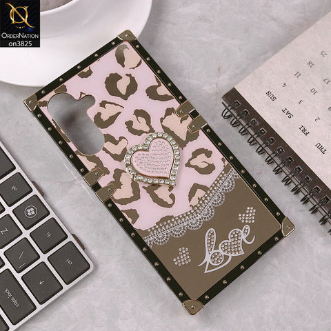 Samsung Galaxy A56 Cover - Design1 - Heart Bling Diamond Glitter Soft TPU Trunk Case With Ring Holder