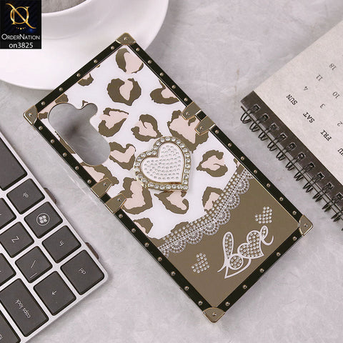 Samsung Galaxy A36 Cover - Design2 - Heart Bling Diamond Glitter Soft TPU Trunk Case With Ring Holder