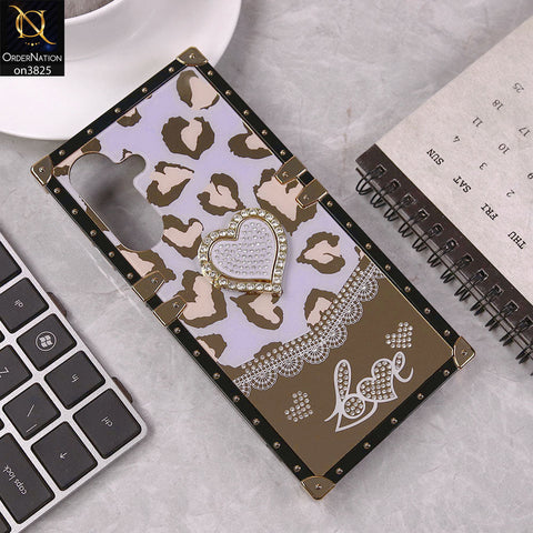 Samsung Galaxy A56 Cover - Design3 - Heart Bling Diamond Glitter Soft TPU Trunk Case With Ring Holder