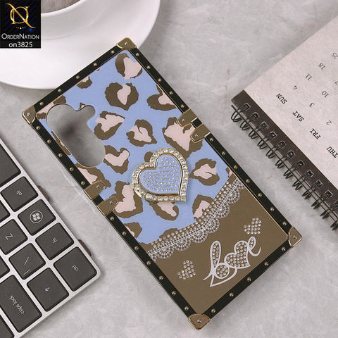 Samsung Galaxy A36 Cover - Design4 - Heart Bling Diamond Glitter Soft TPU Trunk Case With Ring Holder