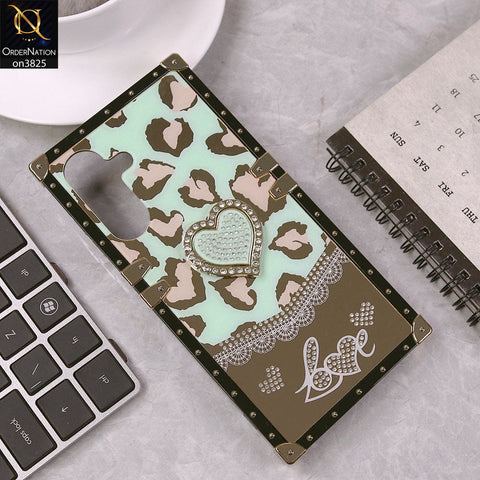 Samsung Galaxy A56 Cover - Design6 - Heart Bling Diamond Glitter Soft TPU Trunk Case With Ring Holder