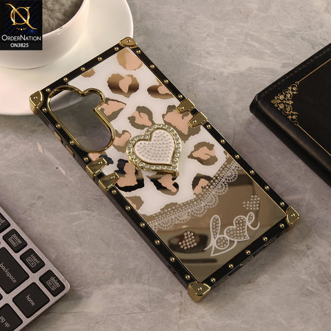 Samsung Galaxy A36 Cover - Design 2 - Heart Bling Diamond Glitter Soft TPU Trunk Case With Ring Holder