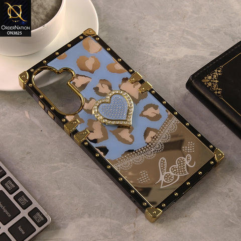 Samsung Galaxy A37 Cover - Design 4 - Heart Bling Diamond Glitter Soft TPU Trunk Case With Ring Holder