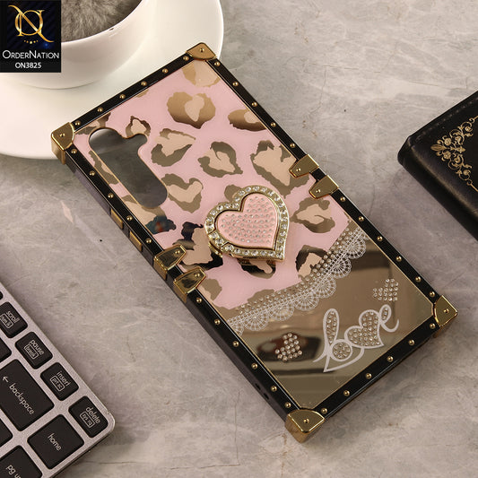 Samsung Galaxy A54 Cover - Design 1 - Heart Bling Diamond Glitter Soft TPU Trunk Case With Ring Holder