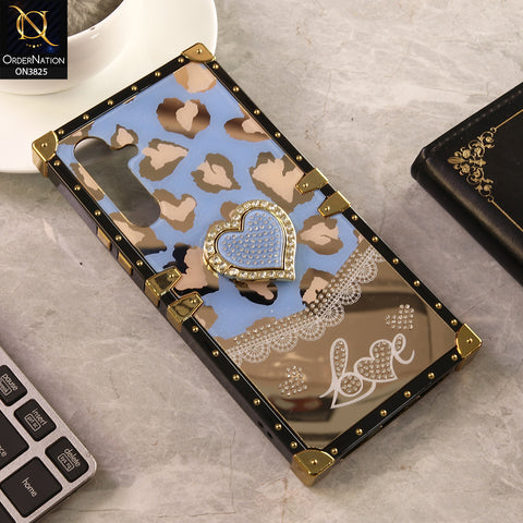 Samsung Galaxy A54 Cover - Design 4 - Heart Bling Diamond Glitter Soft TPU Trunk Case With Ring Holder