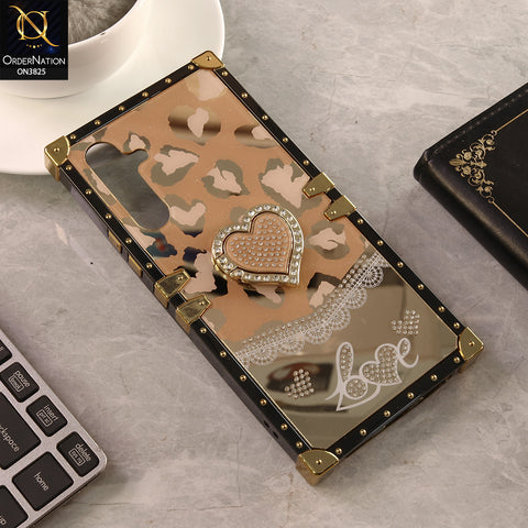 Samsung Galaxy A54 Cover - Design 5 - Heart Bling Diamond Glitter Soft TPU Trunk Case With Ring Holder