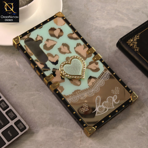Samsung Galaxy A54 Cover - Design 6 - Heart Bling Diamond Glitter Soft TPU Trunk Case With Ring Holder