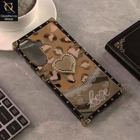 Samsung Galaxy A57 Cover - Design 5 - Heart Bling Diamond Glitter Soft TPU Trunk Case With Ring Holder