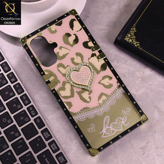 Infinix Smart 10 Cover - Design1 -  Heart Bling Diamond Glitter Soft TPU Trunk Case With Ring Holder