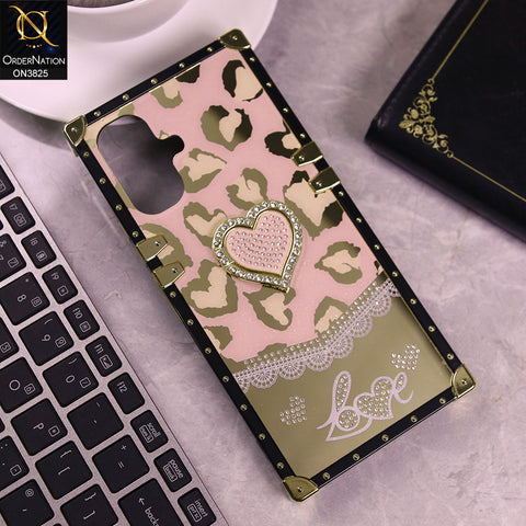 Infinix Smart 10 Cover - Design1 -  Heart Bling Diamond Glitter Soft TPU Trunk Case With Ring Holder