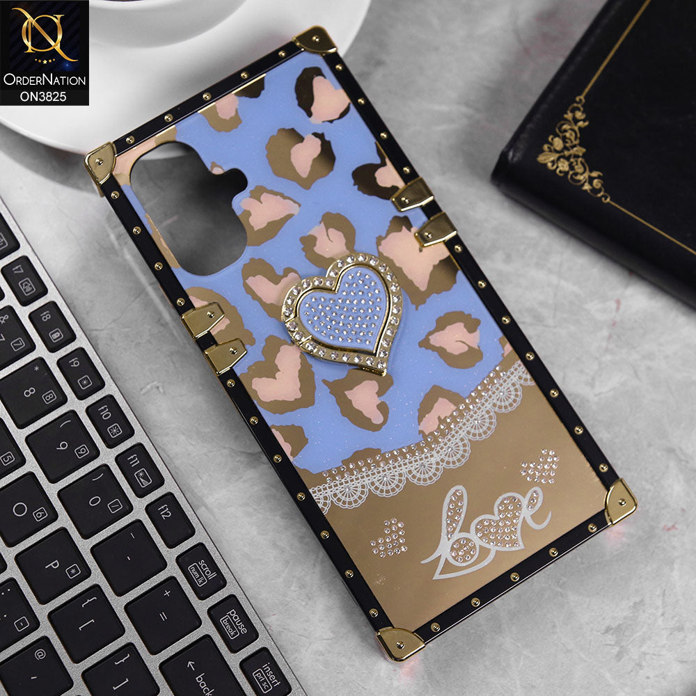 Infinix Smart 10 Cover - Design4 -  Heart Bling Diamond Glitter Soft TPU Trunk Case With Ring Holder