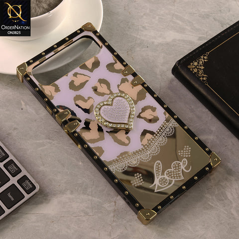 Infinix Smart 10 Plus Cover - Design 3 - Heart Bling Diamond Glitter Soft TPU Trunk Case With Ring Holder