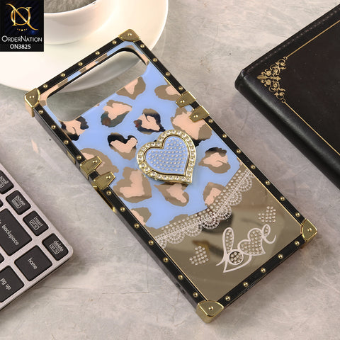 Infinix Smart 10 Plus Cover - Design 4 - Heart Bling Diamond Glitter Soft TPU Trunk Case With Ring Holder