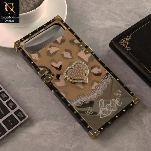 Infinix Smart 10 Plus Cover - Design 5 - Heart Bling Diamond Glitter Soft TPU Trunk Case With Ring Holder