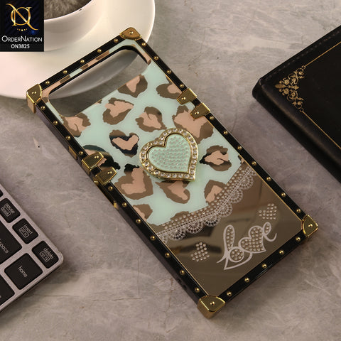 Infinix Smart 10 Plus Cover - Design 6 - Heart Bling Diamond Glitter Soft TPU Trunk Case With Ring Holder
