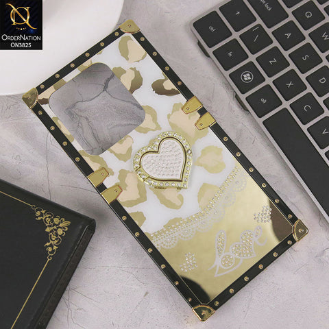 Tecno Pop 8 Cover - Design2 - Heart Bling Diamond Glitter Soft TPU Trunk Case With Ring Holder