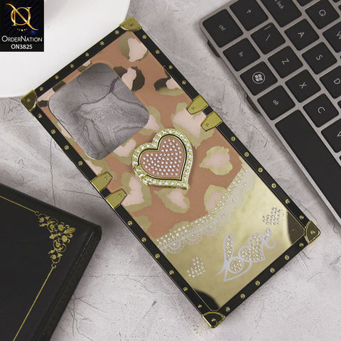 Infinix Hot 40i Cover - Design5 - Heart Bling Diamond Glitter Soft TPU Trunk Case With Ring Holder