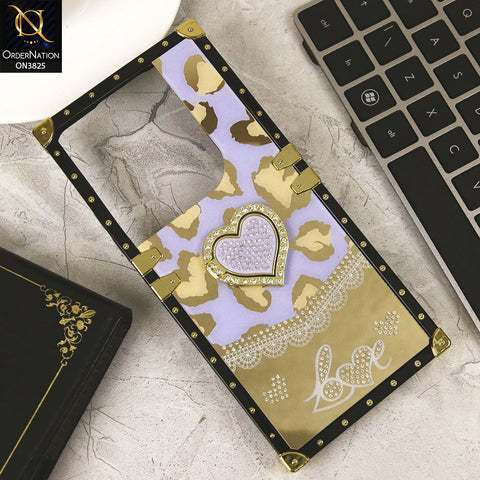 Infinix Hot 50i Cover - Design3 - Heart Bling Diamond Glitter Soft TPU Trunk Case With Ring Holder