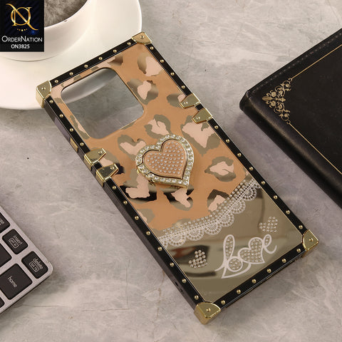 Tecno Spark 10 Cover - Design 5 - Heart Bling Diamond Glitter Soft TPU Trunk Case With Ring Holder