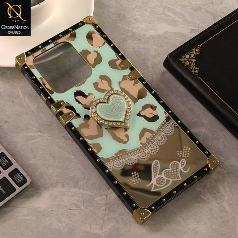 Tecno Spark 10 Cover - Design 6 - Heart Bling Diamond Glitter Soft TPU Trunk Case With Ring Holder