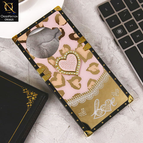 Tecno Spark 20 Pro Plus Cover - Design1 - Heart Bling Diamond Glitter Soft TPU Trunk Case With Ring Holder