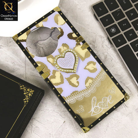 Tecno Spark 20 Pro Plus Cover - Design3- Heart Bling Diamond Glitter Soft TPU Trunk Case With Ring Holder