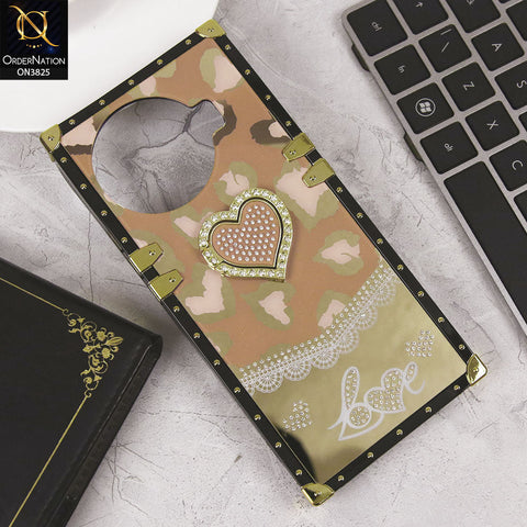 Tecno Spark 20 Pro Plus Cover - Design5- Heart Bling Diamond Glitter Soft TPU Trunk Case With Ring Holder