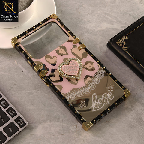 Tecno Spark 40 Cover - Design 1 - Heart Bling Diamond Glitter Soft TPU Trunk Case With Ring Holder