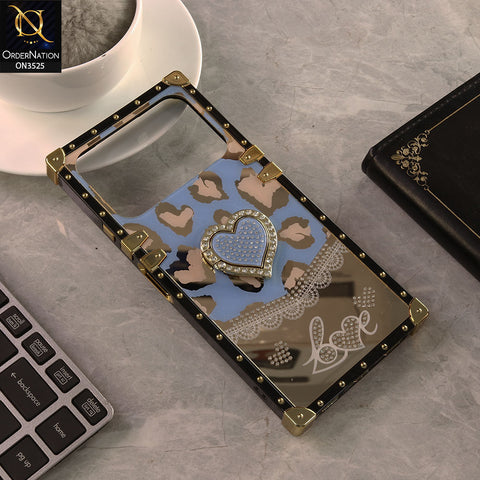 Tecno Spark 40 Cover - Design 4 - Heart Bling Diamond Glitter Soft TPU Trunk Case With Ring Holder