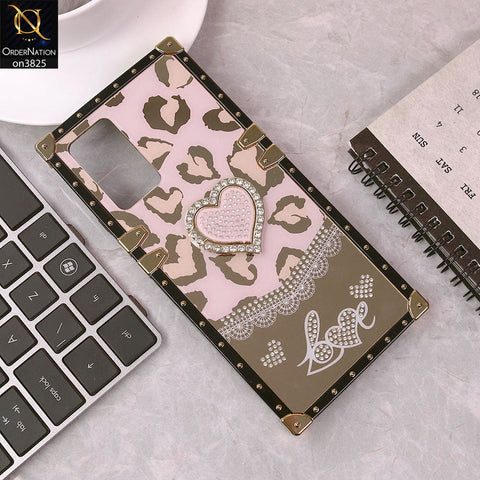 Vivo V21e Cover - Design1 - Heart Bling Diamond Glitter Soft TPU Trunk Case With Ring Holder