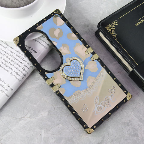 Vivo V50 Cover - Design 4 - Heart Bling Diamond Glitter Soft TPU Trunk Case With Ring Holder