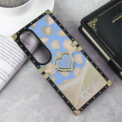 Vivo V50 Lite Cover - Design 4 - Heart Bling Diamond Glitter Soft TPU Trunk Case With Ring Holder