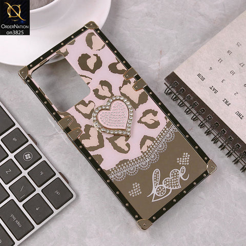 Vivo Y02s Cover - Design1 - Heart Bling Diamond Glitter Soft TPU Trunk Case With Ring Holder
