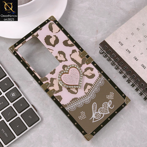 Vivo Y100 4G Cover - Design1 - Heart Bling Diamond Glitter Soft TPU Trunk Case With Ring Holder