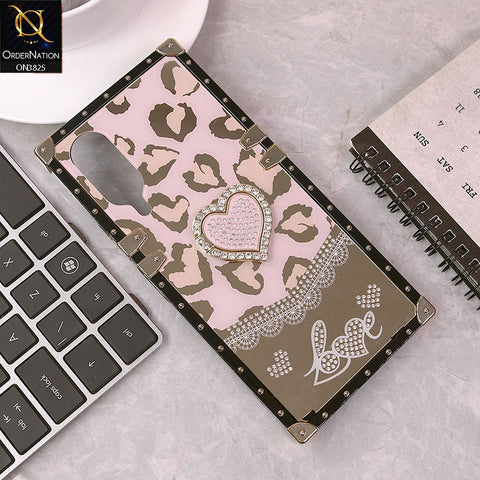 Vivo Y28 5G Cover - Design1 - Heart Bling Diamond Glitter Soft TPU Trunk Case With Ring Holder
