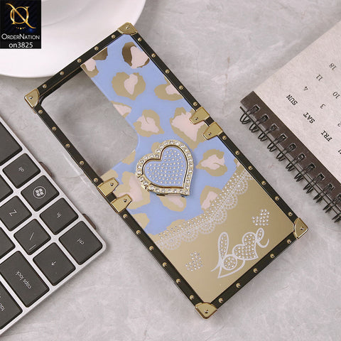 Vivo Y19s Cover - Design4 - Heart Bling Diamond Glitter Soft TPU Trunk Case With Ring Holder