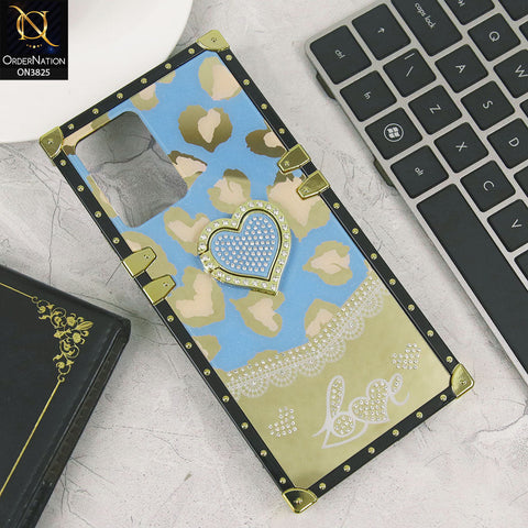 Vivo Y21 Cover - Design4 - Heart Bling Diamond Glitter Soft TPU Trunk Case With Ring Holder
