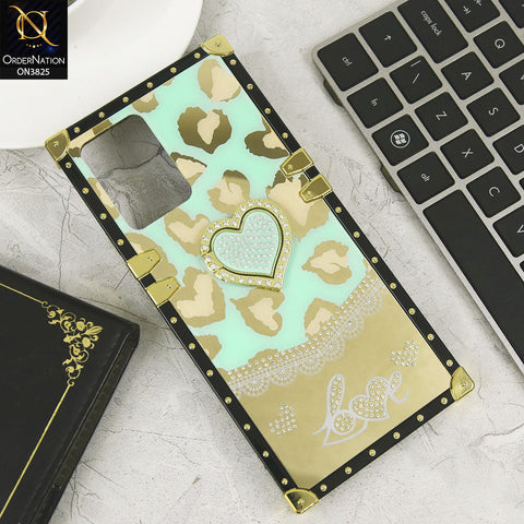 Vivo Y21 Cover - Design6 - Heart Bling Diamond Glitter Soft TPU Trunk Case With Ring Holder