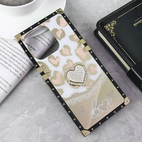 Vivo Y28 4G Cover - Design 2 - Heart Bling Diamond Glitter Soft TPU Trunk Case With Ring Holder