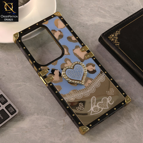 Vivo Y300t / Vivo T4x Cover - Design 4 - Heart Bling Diamond Glitter Soft TPU Trunk Case With Ring Holder