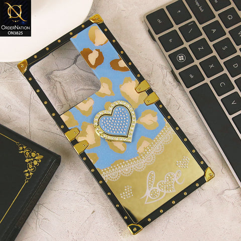 Vivo Y27s Cover - Design4 - Heart Bling Diamond Glitter Soft TPU Trunk Case With Ring Holder