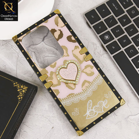 Infinix Zero 30 4G Cover - Design1 - Heart Bling Diamond Glitter Soft TPU Trunk Case With Ring Holder
