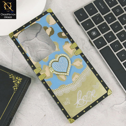 Infinix Zero 30 4G Cover - Design4- Heart Bling Diamond Glitter Soft TPU Trunk Case With Ring Holder